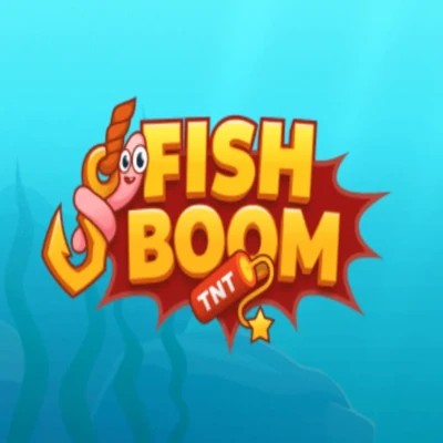 Fish Boom online game logo by InOut on rollxocasino.com.pl